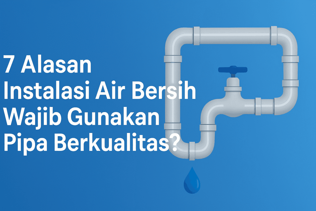 7 Alasan Instalasi Air Bersih Wajib Gunakan Pipa Berkualitas