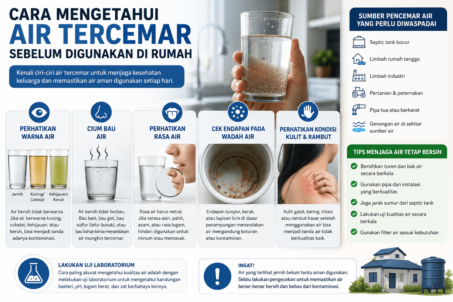 Cara Mengetahui Air Tercemar Sebelum Digunakan di Rumah